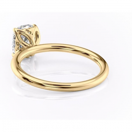 Inel de logodnă Arabeth din aur Galben 14kt cu moissanite tăietură asscher – Solitar rafinată pentru profil înalt | Personalizează și configurează gratuit online [3]