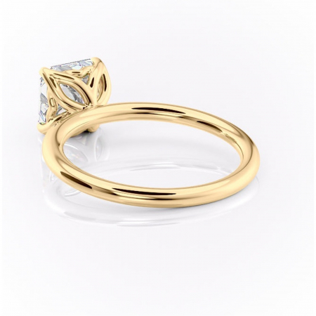 Inel de logodnă Arabeth din aur Galben 18kt cu moissanite tăietură asscher – Solitar rafinată pentru profil înalt | Personalizează și configurează gratuit online [3]