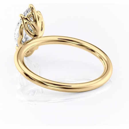 Inel de logodnă Arabeth din aur Galben 14kt cu moissanite tăietură marquise – Solitar rafinată pentru profil înalt | Personalizează și configurează gratuit online [3]