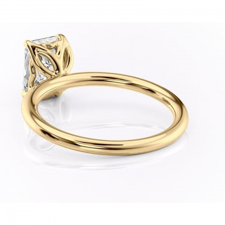Inel de logodnă Arabeth din aur Galben 14kt cu moissanite tăietură radiantă – Solitar rafinată pentru profil înalt | Personalizează și configurează gratuit online [3]