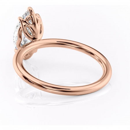 Inel de logodnă Arabeth din aur Rose 14kt cu moissanite tăietură marquise – Solitar rafinată pentru profil înalt | Personalizează și configurează gratuit online [3]