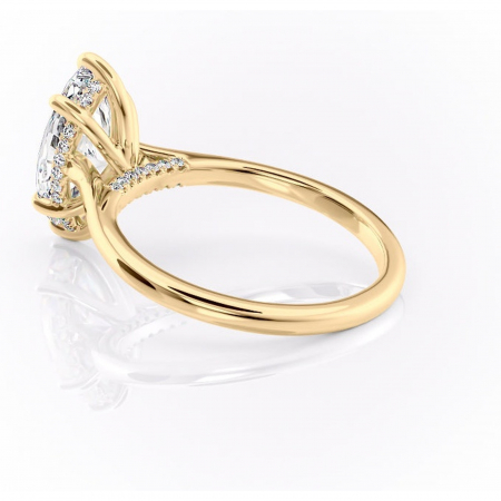 Inel de logodnă Aria din aur Galben 14kt cu moissanite tăietură marquise – Solitar rafinată pentru profil înalt | Personalizează și configurează gratuit online [4]