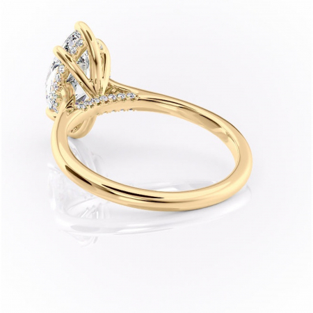 Inel de logodnă Aria din aur Galben 14kt cu moissanite tăietură marquise – Solitar rafinată pentru profil înalt | Personalizează și configurează gratuit online [3]