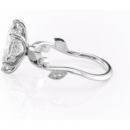 Inel de logodnă Aurelia din aur Alb 14kt cu moissanite tăietură marquise – Pietre laterale rafinată pentru profil înalt | Personalizează și configurează gratuit online [5]