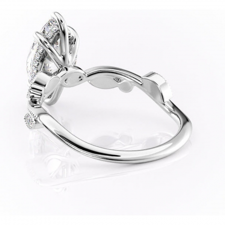 Inel de logodnă Aurelia din aur Alb 14kt cu moissanite tăietură marquise – Pietre laterale rafinată pentru profil înalt | Personalizează și configurează gratuit online [3]