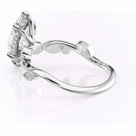 Inel de logodnă Aurelia din aur Alb 14kt cu moissanite tăietură marquise – Pietre laterale rafinată pentru profil înalt | Personalizează și configurează gratuit online [4]