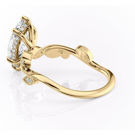 Inel de logodnă Aurelia din aur Galben 14kt cu moissanite tăietură marquise – Pietre laterale rafinată pentru profil înalt | Personalizează și configurează gratuit online [4]