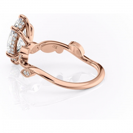 Inel de logodnă Aurelia din aur Rose 14kt cu moissanite tăietură marquise – Pietre laterale rafinată pentru profil înalt | Personalizează și configurează gratuit online [4]