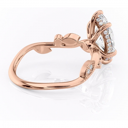 Inel de logodnă Aurelia din aur Rose 14kt cu moissanite tăietură marquise – Pietre laterale rafinată pentru profil înalt | Personalizează și configurează gratuit online [2]