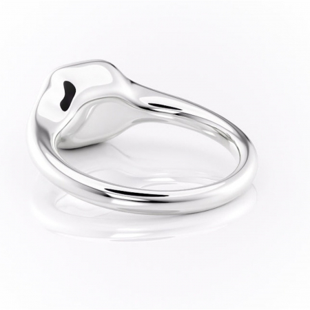 Inel de logodnă Avenelle din aur Alb 14kt cu moissanite tăietură pernă – Montură închisă rafinată pentru solitar | Personalizează și configurează gratuit online [3]