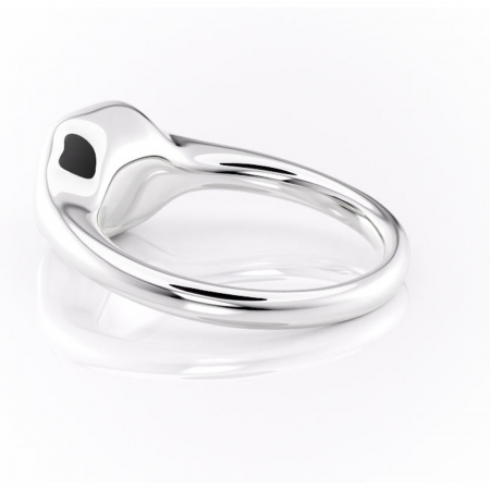 Inel de logodnă Avenelle din aur Alb 14kt cu moissanite tăietură pernă – Montură închisă rafinată pentru solitar | Personalizează și configurează gratuit online [4]