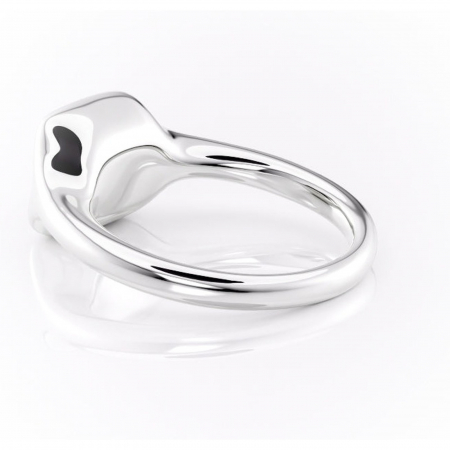 Inel de logodnă Avenelle din aur Alb 14kt cu moissanite tăietură princess – Montură închisă rafinată pentru solitar | Personalizează și configurează gratuit online [4]