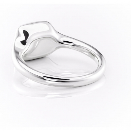 Inel de logodnă Avenelle din aur Alb 14kt cu moissanite tăietură princess – Montură închisă rafinată pentru solitar | Personalizează și configurează gratuit online [3]