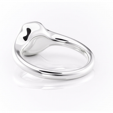 Inel de logodnă Avenelle din aur Alb 14kt cu moissanite tăietură radiantă – Montură închisă rafinată pentru solitar | Personalizează și configurează gratuit online [3]