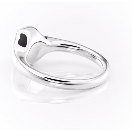 Inel de logodnă Avenelle din aur Alb 14kt cu moissanite tăietură radiantă – Montură închisă rafinată pentru solitar | Personalizează și configurează gratuit online [4]