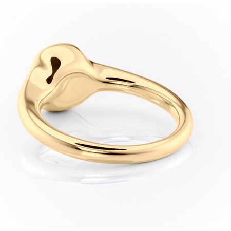 Inel de logodnă Avenelle din aur Galben 14kt cu moissanite tăietură asscher – Montură închisă rafinată pentru solitar | Personalizează și configurează gratuit online [3]