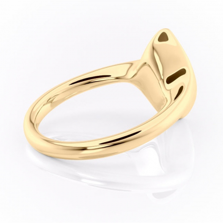 Inel de logodnă Avenelle din aur Galben 14kt cu moissanite tăietură marquise – Montură închisă rafinată pentru solitar | Personalizează și configurează gratuit online [2]