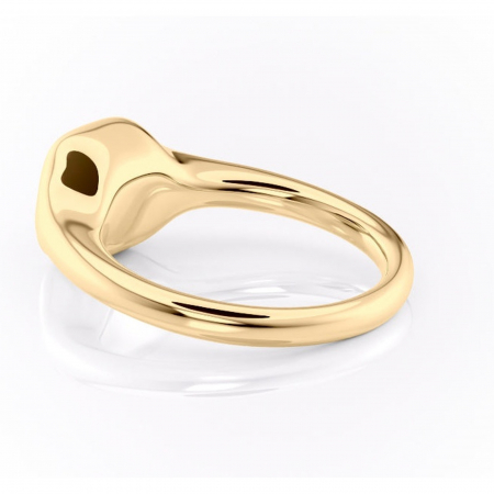 Inel de logodnă Avenelle din aur Galben 14kt cu moissanite tăietură pernă – Montură închisă rafinată pentru solitar | Personalizează și configurează gratuit online [4]