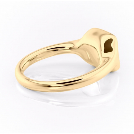 Inel de logodnă Avenelle din aur Galben 14kt cu moissanite tăietură princess – Montură închisă rafinată pentru solitar | Personalizează și configurează gratuit online [2]