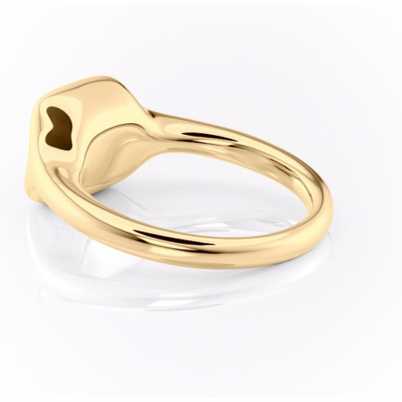 Inel de logodnă Avenelle din aur Galben 14kt cu moissanite tăietură princess – Montură închisă rafinată pentru solitar | Personalizează și configurează gratuit online [4]