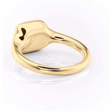 Inel de logodnă Avenelle din aur Galben 14kt cu moissanite tăietură princess – Montură închisă rafinată pentru solitar | Personalizează și configurează gratuit online [3]