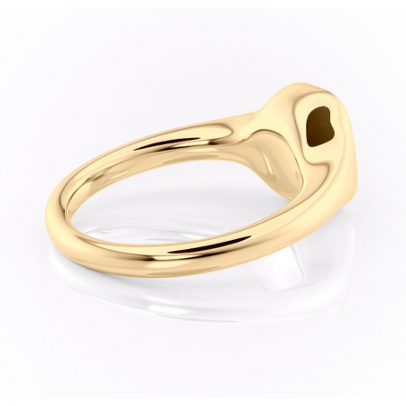 Inel de logodnă Avenelle din aur Galben 14kt cu moissanite tăietură radiantă – Montură închisă rafinată pentru solitar | Personalizează și configurează gratuit online [2]