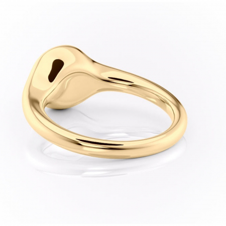 Inel de logodnă Avenelle din aur Galben 14kt cu moissanite tăietură rotundă – Montură închisă rafinată pentru solitar | Personalizează și configurează gratuit online [3]