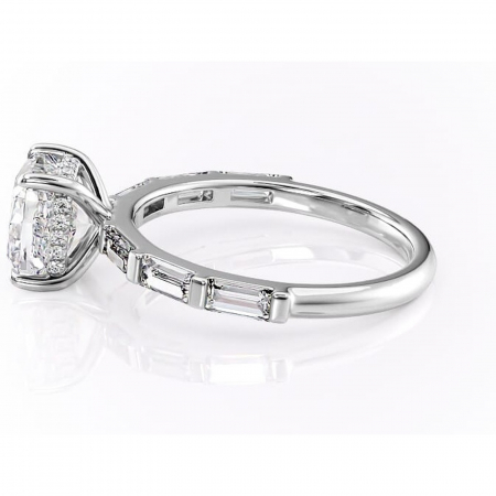 Inel de logodnă Beatrice din aur Alb 14kt cu moissanite tăietură pernă – Montură cu canal rafinată pentru profil înalt | Personalizează și configurează gratuit online [5]