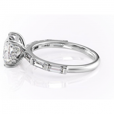 Inel de logodnă Beatrice din aur Alb 14kt cu moissanite tăietură princess – Montură cu canal rafinată pentru profil înalt | Personalizează și configurează gratuit online [5]