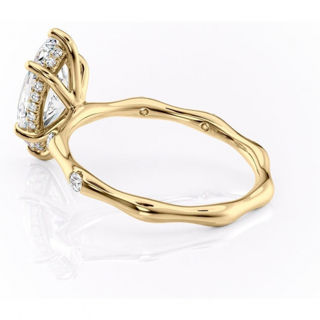 Inel de logodnă Bijou din aur Galben 14kt cu moissanite tăietură marquise – Pietre laterale rafinată pentru profil înalt | Personalizează și configurează gratuit online [4]