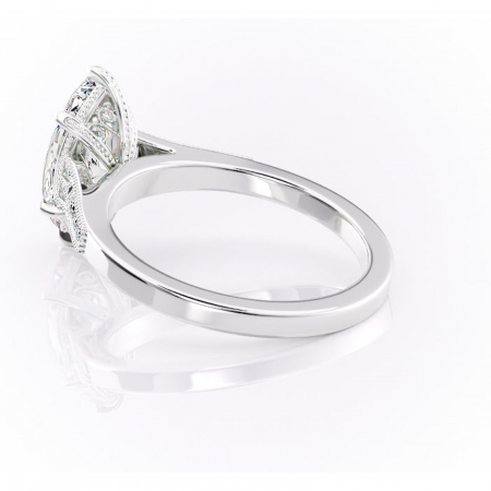 Inel de logodnă Caelia din aur Alb 14kt cu moissanite tăietură marquise – Pietre laterale rafinată pentru profil înalt | Personalizează și configurează gratuit online [4]