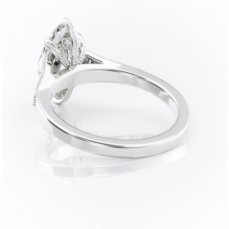 Inel de logodnă Caelia din aur Alb 14kt cu moissanite tăietură marquise – Pietre laterale rafinată pentru profil înalt | Personalizează și configurează gratuit online [3]