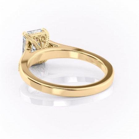 Inel de logodnă Caelia din aur Galben 18kt cu moissanite tăietură radiantă – Pietre laterale rafinată pentru profil înalt | Personalizează și configurează gratuit online [3]