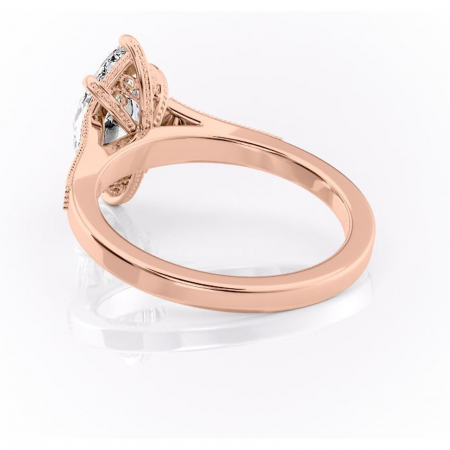 Inel de logodnă Caelia din aur Rose 14kt cu moissanite tăietură marquise – Pietre laterale rafinată pentru profil înalt | Personalizează și configurează gratuit online [3]