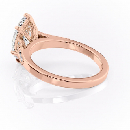 Inel de logodnă Caelia din aur Rose 14kt cu moissanite tăietură marquise – Pietre laterale rafinată pentru profil înalt | Personalizează și configurează gratuit online [4]