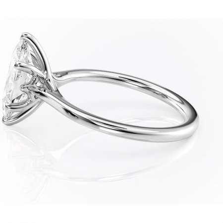 Inel de logodnă Charlotte din aur Alb 14kt cu moissanite tăietură marquise – Solitar rafinată pentru profil mediu | Personalizează și configurează gratuit online [5]