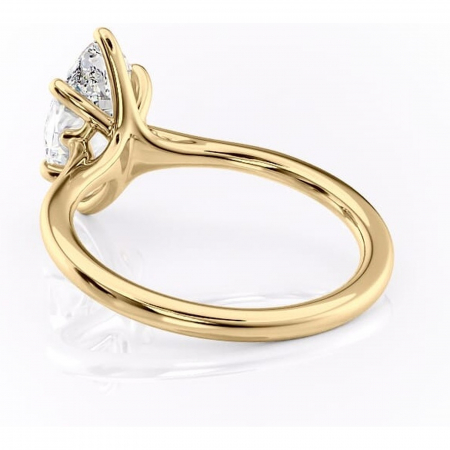 Inel de logodnă Charlotte din aur Galben 14kt cu moissanite tăietură marquise – Solitar rafinată pentru profil mediu | Personalizează și configurează gratuit online [3]