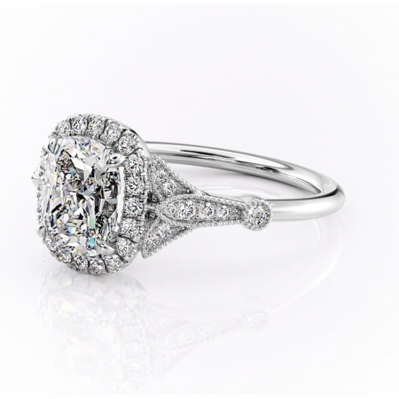 Inel de logodnă Citrina din aur Alb 14kt cu moissanite tăietură asscher – Halo rafinată pentru profil mediu | Personalizează și configurează gratuit online [6]