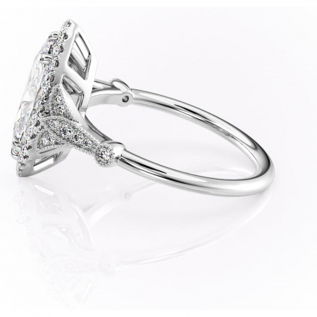 Inel de logodnă Citrina din aur Alb 14kt cu moissanite tăietură marquise – Halo rafinată pentru profil mediu | Personalizează și configurează gratuit online [5]