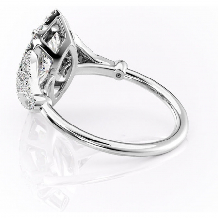 Inel de logodnă Citrina din aur Alb 14kt cu moissanite tăietură marquise – Halo rafinată pentru profil mediu | Personalizează și configurează gratuit online [4]