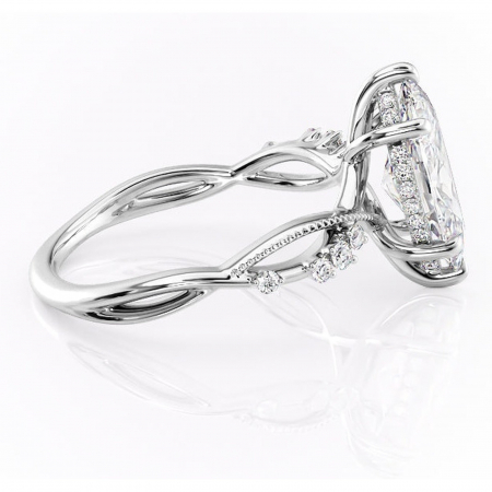 Inel de logodnă Crystal din aur Alb 14kt cu moissanite tăietură marquise – Pietre laterale rafinată pentru profil mediu | Personalizează și configurează gratuit online [1]