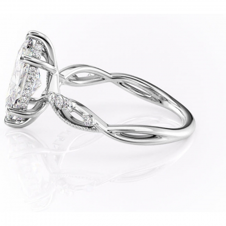 Inel de logodnă Crystal din aur Alb 14kt cu moissanite tăietură marquise – Pietre laterale rafinată pentru profil mediu | Personalizează și configurează gratuit online [5]