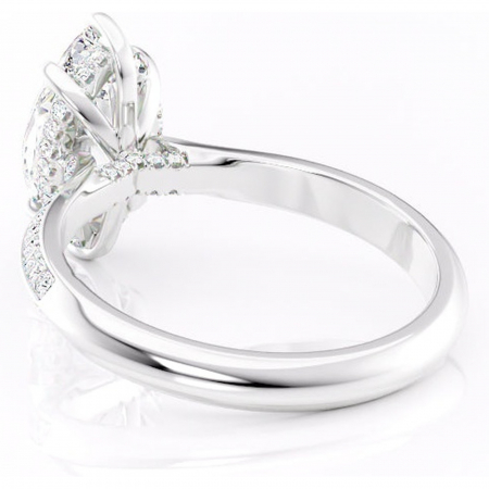 Inel de logodnă Elara din aur Alb 14kt cu moissanite tăietură marquise – Montură pavé rafinată pentru profil înalt | Personalizează și configurează gratuit online [3]