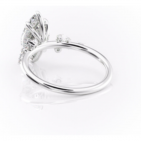 Inel de logodnă Elaris din aur Alb 14kt cu moissanite tăietură marquise – Pietre laterale rafinată pentru profil înalt | Personalizează și configurează gratuit online [3]