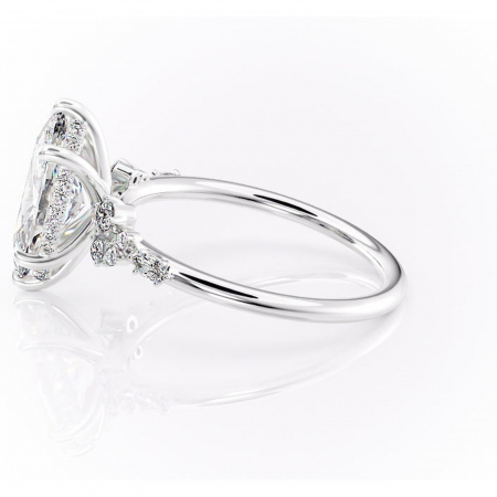 Inel de logodnă Elaris din aur Alb 14kt cu moissanite tăietură marquise – Pietre laterale rafinată pentru profil înalt | Personalizează și configurează gratuit online [5]