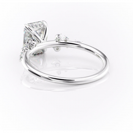 Inel de logodnă Elaris din aur Alb 14kt cu moissanite tăietură radiantă – Pietre laterale rafinată pentru profil înalt | Personalizează și configurează gratuit online [3]
