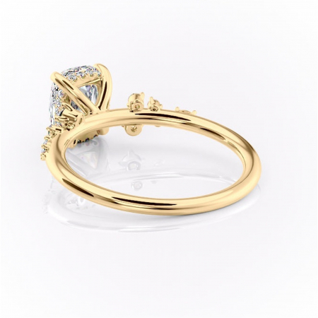 Inel de logodnă Elaris din aur Galben 14kt cu moissanite tăietură asscher – Pietre laterale rafinată pentru profil înalt | Personalizează și configurează gratuit online [3]