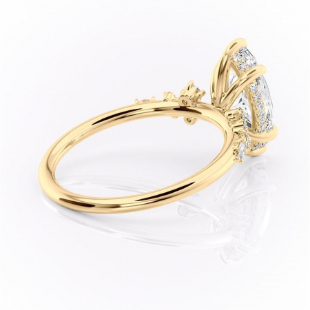 Inel de logodnă Elaris din aur Galben 18kt cu moissanite tăietură marquise – Pietre laterale rafinată pentru profil înalt | Personalizează și configurează gratuit online [2]