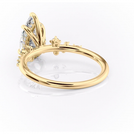 Inel de logodnă Elaris din aur Galben 18kt cu moissanite tăietură pară – Pietre laterale rafinată pentru profil înalt | Personalizează și configurează gratuit online [3]