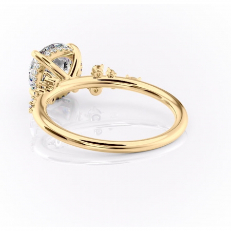 Inel de logodnă Elaris din aur Galben 14kt cu moissanite tăietură rotundă – Pietre laterale rafinată pentru profil înalt | Personalizează și configurează gratuit online [3]
